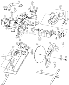 Page B Diagram and Parts List for PC13CSL Type 1 Porter Cable Circular Saw